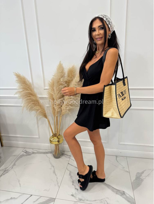Duża torebka typu shopper PARIS z czarnym paskiem - photo #18