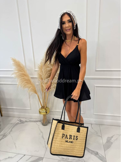 Duża torebka typu shopper PARIS z czarnym paskiem - photo #22
