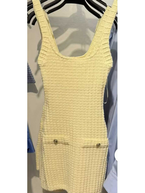PRE ORDER Sukienka mini wafelkowa SYLWIA masłowy żółty 89 - photo #0
