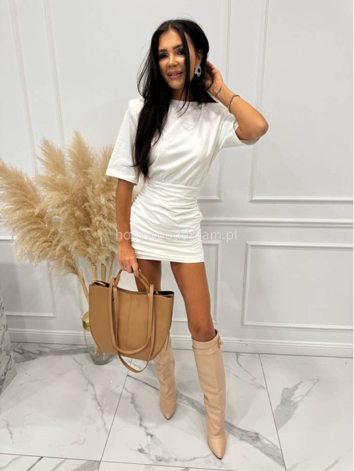 Torebka średnia shopper skórzana z wkładem GLAMOUR karmel - photo #6