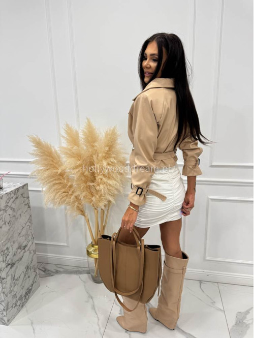 Torebka średnia shopper skórzana z wkładem GLAMOUR karmel - photo #16