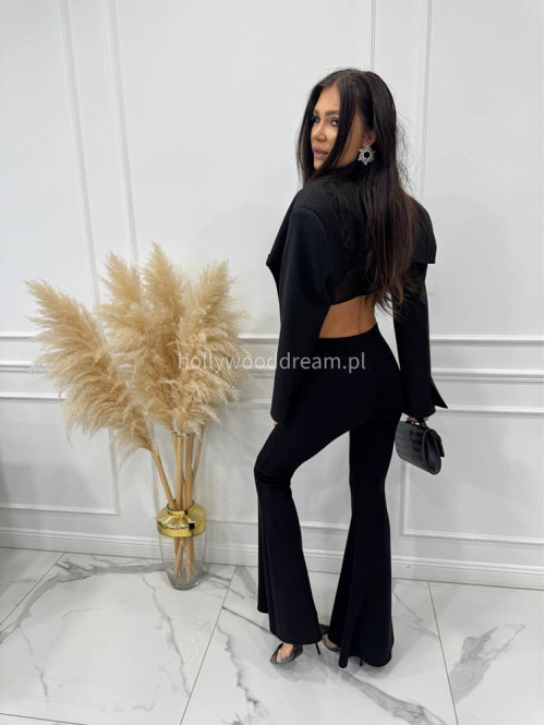Legginsy dzwony MILA czarne 161 - photo #8