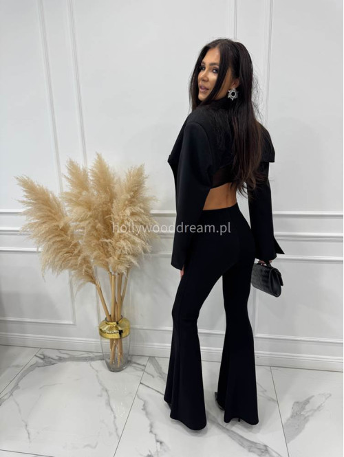 Legginsy dzwony MILA czarne 161 - photo #10