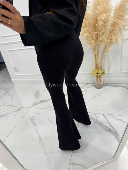 Legginsy dzwony MILA czarne 161 - photo #15