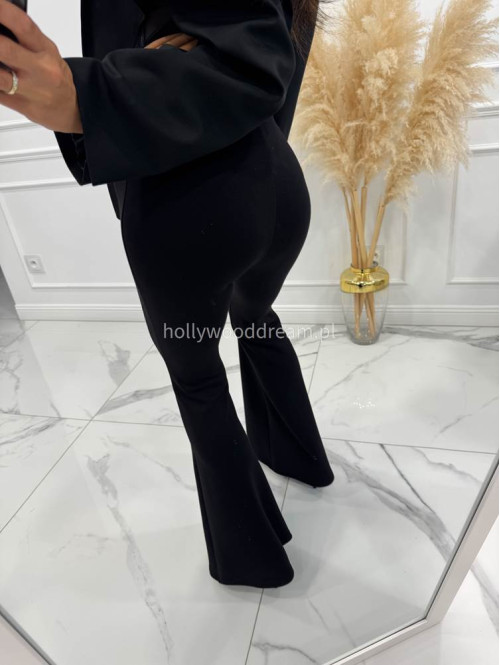 Legginsy dzwony MILA czarne 161 - photo #17