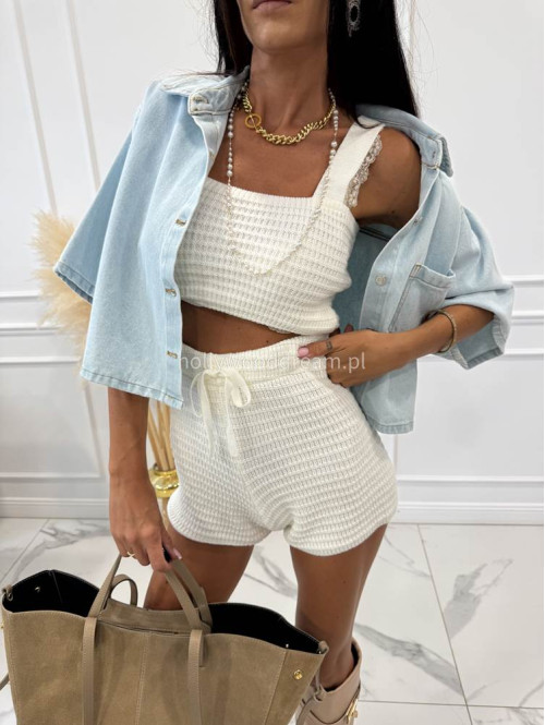Koszula jeansowa z krótkim rękawem MIBI jasny jeans 161 - photo #4