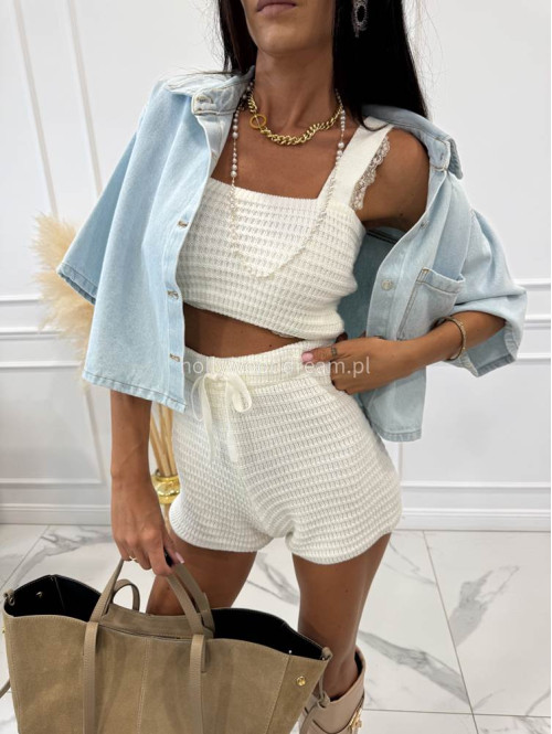 Koszula jeansowa z krótkim rękawem MIBI jasny jeans 161 - photo #5