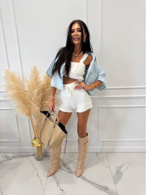 Koszula jeansowa z krótkim rękawem MIBI jasny jeans 161 - photo #16