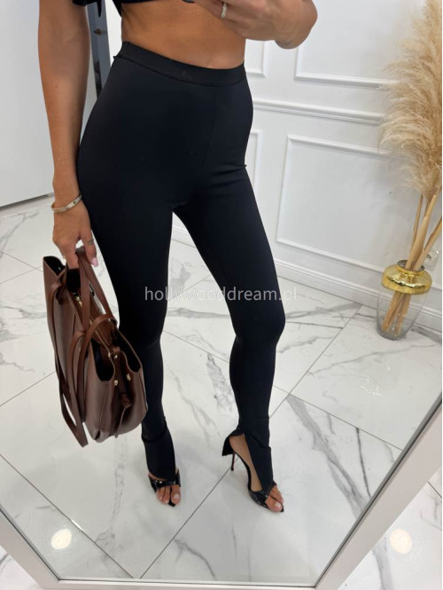 Legginsy na gumce z rozcięciem ARMAS czarne 161 - photo #16