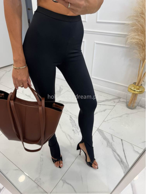 Legginsy na gumce z rozcięciem ARMAS czarne 161 - photo #17