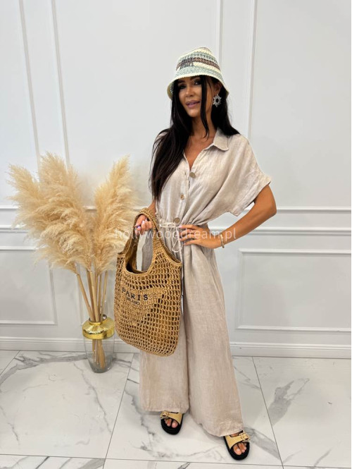 Torebka duża pleciona typu shopper PARIS MILANO karmelowa - photo #3