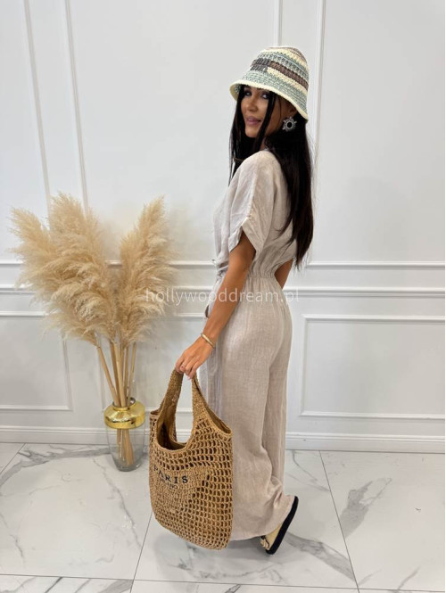 Torebka duża pleciona typu shopper PARIS MILANO karmelowa - photo #7