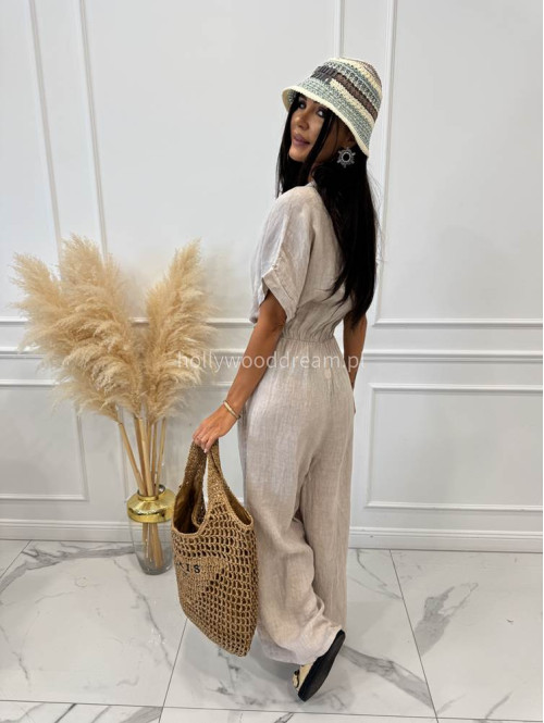 Torebka duża pleciona typu shopper PARIS MILANO karmelowa - photo #8