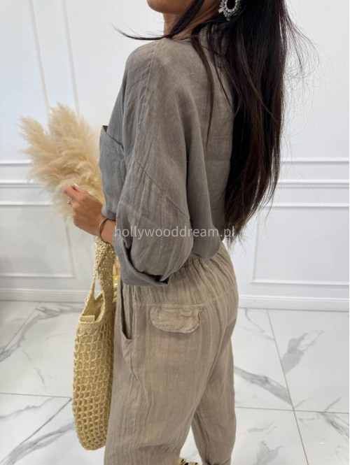 Torebka duża pleciona typu shopper PARIS MILANO jasny beż - photo #12