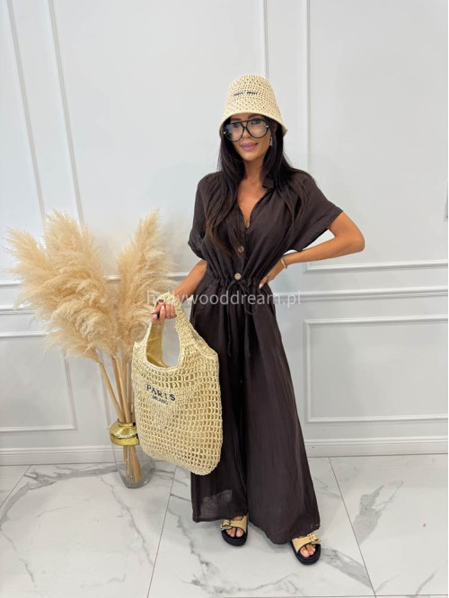 Torebka duża pleciona typu shopper PARIS MILANO jasny beż - photo #20