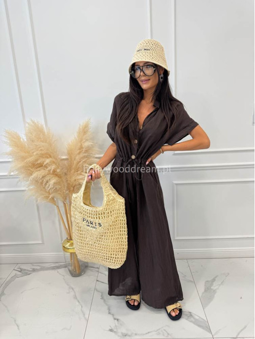 Torebka duża pleciona typu shopper PARIS MILANO jasny beż - photo #21