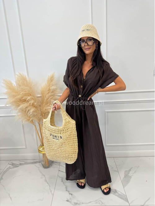 Torebka duża pleciona typu shopper PARIS MILANO jasny beż - photo #22