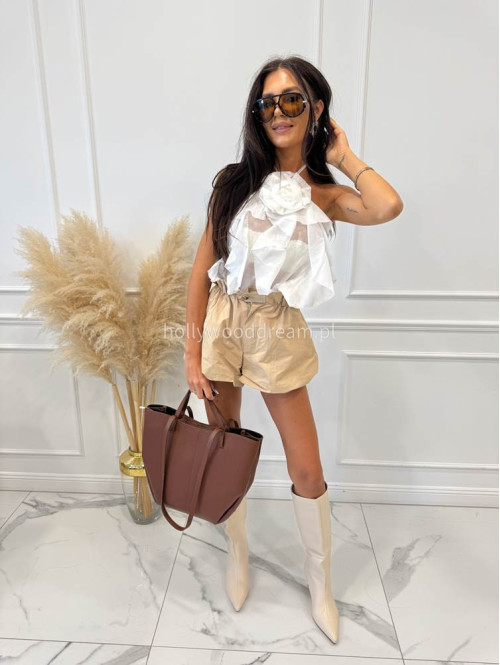 Torebka średnia shopper skóra węża z wkładem LIZA ruda - photo #3