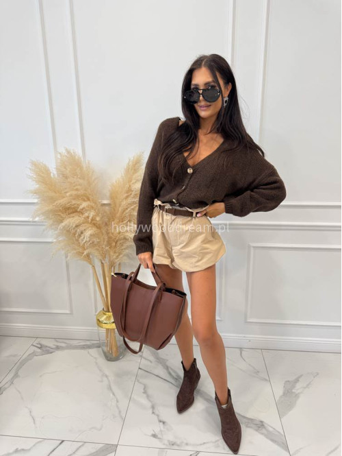 Torebka średnia shopper skóra węża z wkładem LIZA ruda - photo #9