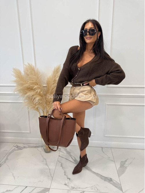 Torebka średnia shopper skóra węża z wkładem LIZA ruda - photo #10