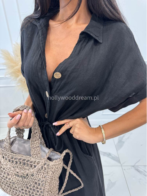Torebka mała pleciona typu shopper BELLA mokka - photo #4