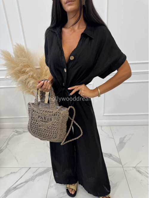 Torebka mała pleciona typu shopper BELLA mokka - photo #5