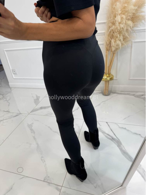 Legginsy z wysokim stanem czarne ZOJA