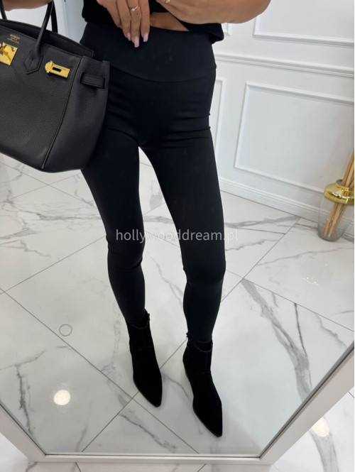 Legginsy z wysokim stanem czarne ZOJA - photo #11