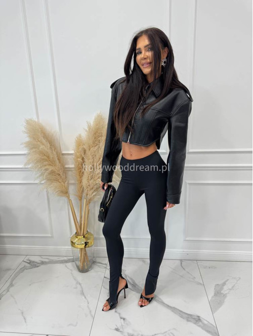Legginsy na gumce z rozcięciem ARMAS czarne 161 - photo #32