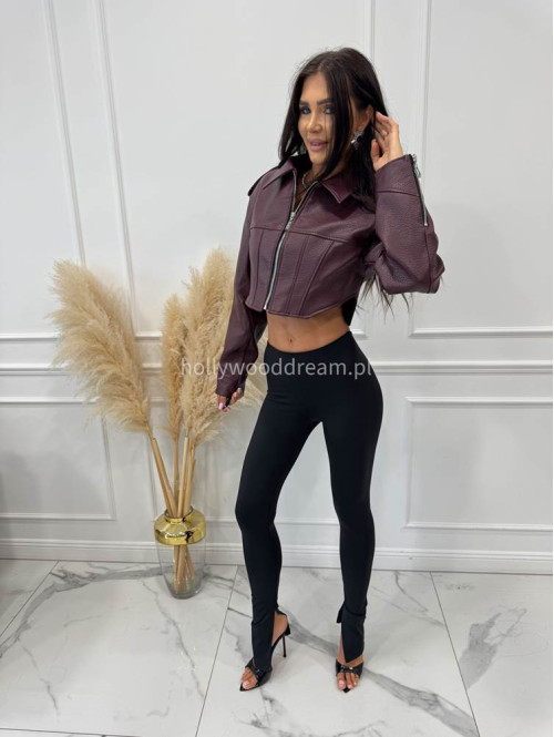Legginsy na gumce z rozcięciem ARMAS czarne 161 - photo #33