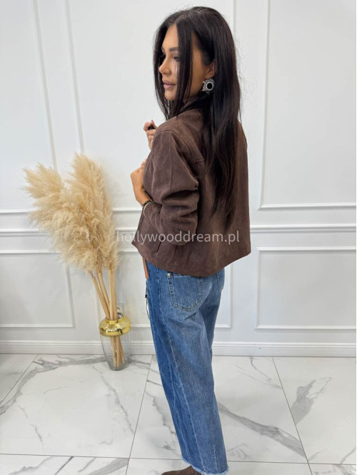 Spodnie z szeroką nogawką i paskiem ciemny jeans GOJA - photo #45