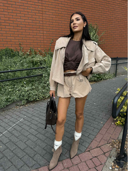 PRE ORDER Spodenki krótkie bombka JULIETTA beżowe 161 - photo #96