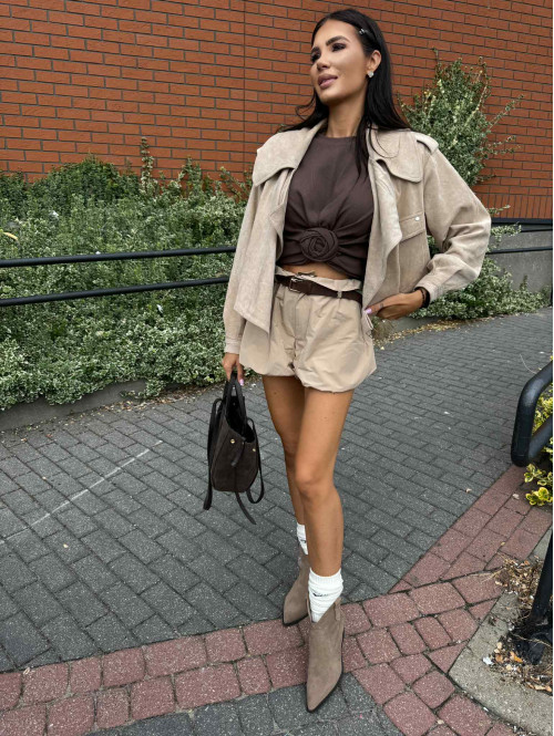 PRE ORDER Spodenki krótkie bombka JULIETTA beżowe 161 - photo #98
