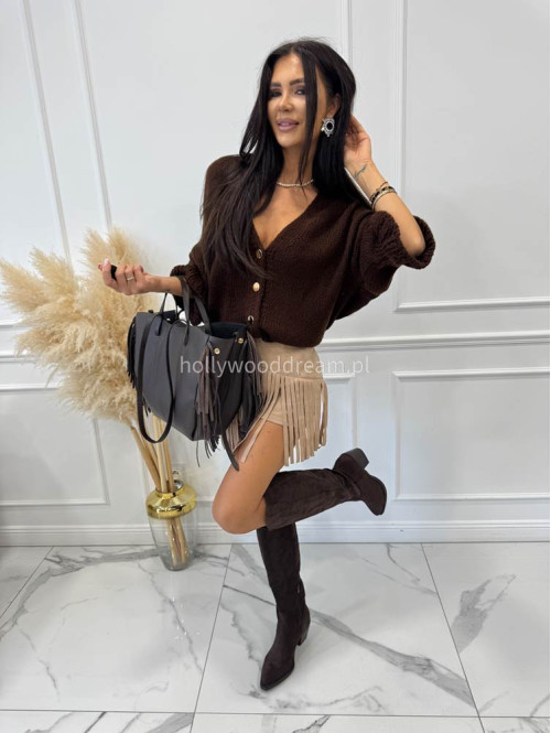 Buty kowbojki wysokie zamszowe we wzory brązowe RODEO - photo #21