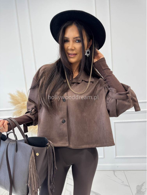 Torebka średnia shopper skóra węża z frędzlami z wkładem czekoladowa BOHO - photo #85