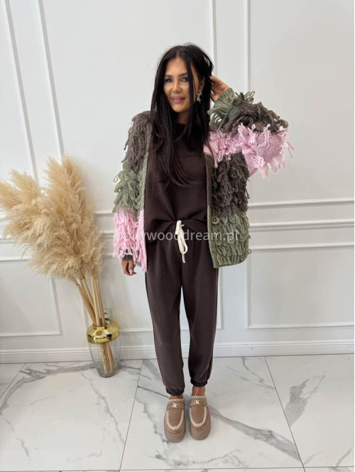 Czekoladowy komplet dresowy bluza+spodnie z wiskozą TOMAS 52 - photo #26