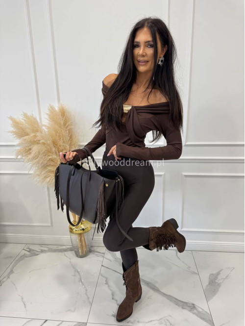 PRE ORDER Legginsy z zapiętką Blania czekoladowe 31 - photo #53