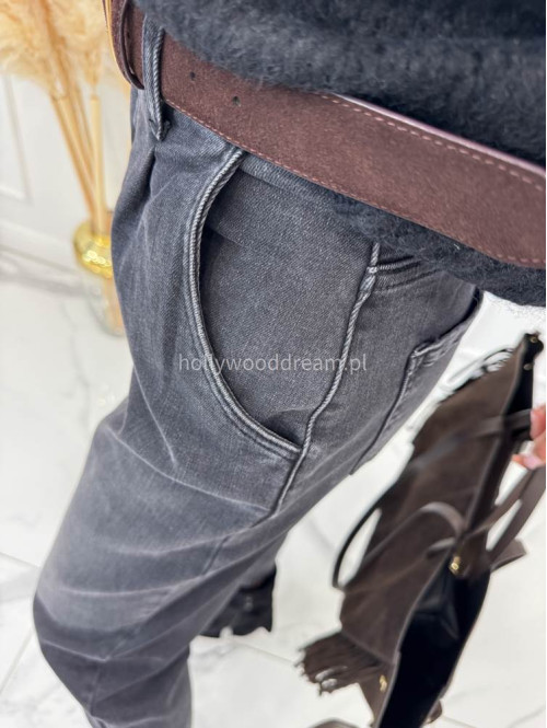 Spodnie typu ballon czarny jeans IGOR 190 - photo #25