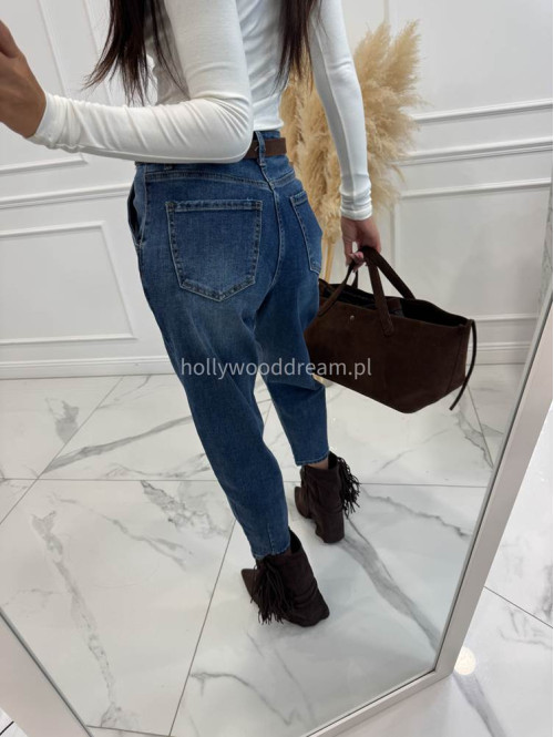 Spodnie typu ballon ciemny jeans IGOR 190 - photo #14