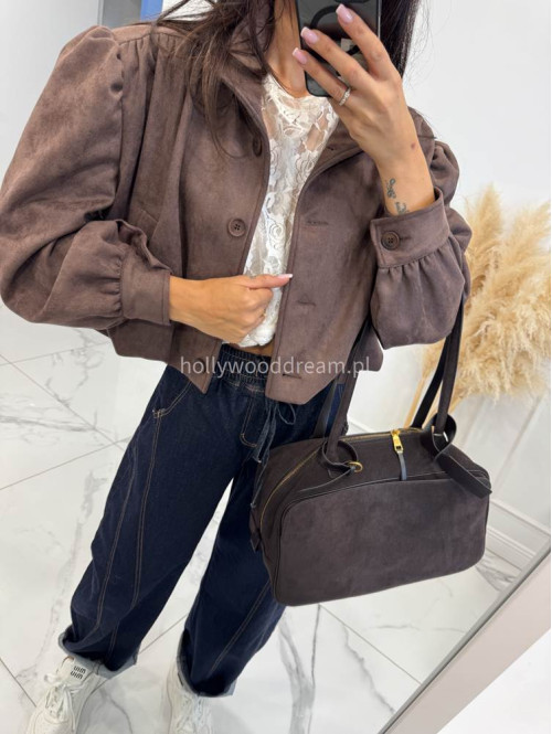 Spodnie jeans balloon fit bawełna ciemny granat LOOSE 192 - photo #3