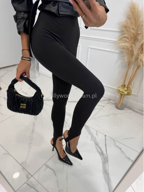 Legginsy z zapiętką czarne Moren 171 - photo #9