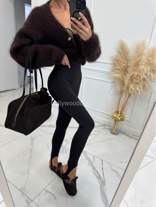 Legginsy z zapiętką czarne Moren 171 - photo #10