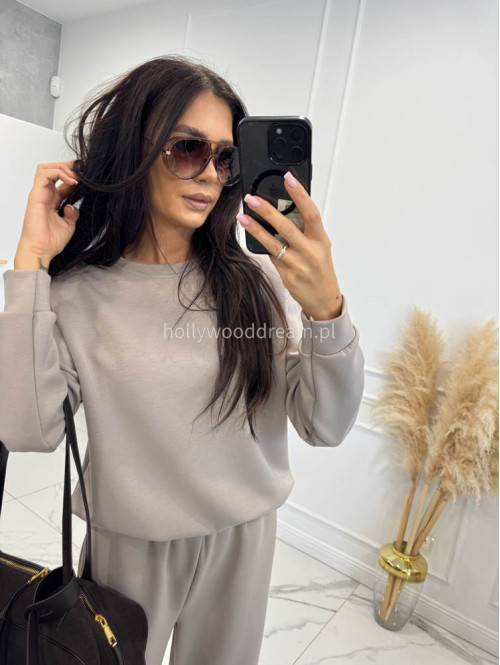 Komplet dresowy bluza+ spodnie szerokie na gumce fango RONNI 06 - photo #8