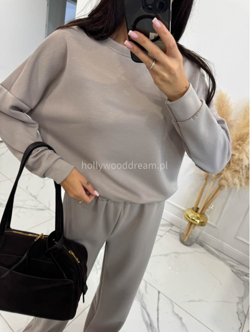 Komplet dresowy bluza+ spodnie szerokie na gumce fango RONNI 06 - photo #9