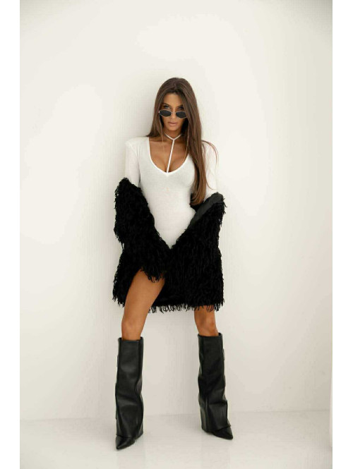 Body z chokerem białe AGATA 131 - photo #12