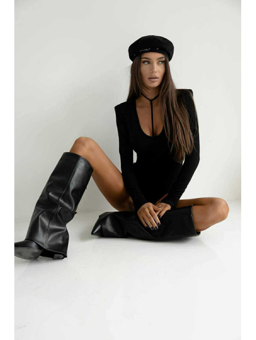 Body z chokerem czarne AGATA 131 - photo #17