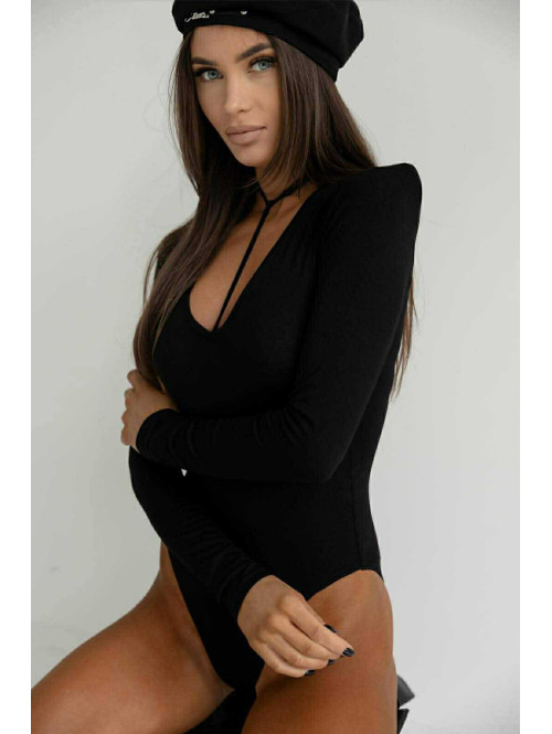 Body z chokerem czarne AGATA 131 - photo #19
