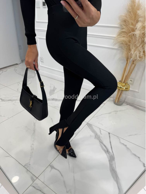 Legginsy z rozcięciem czarne Klotex 31 - photo #60