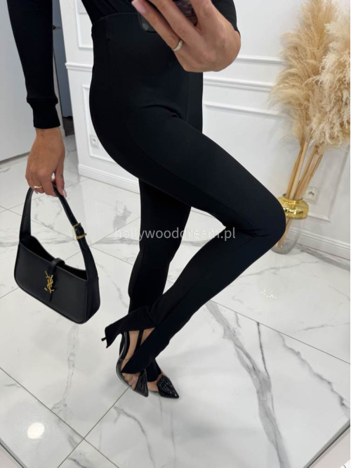 Legginsy z rozcięciem czarne Klotex 31 - photo #61