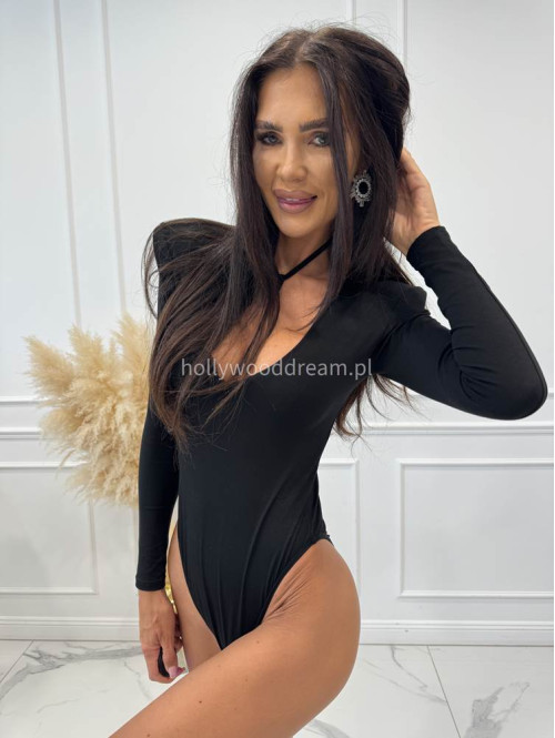 Body z chokerem czarne AGATA 131 - photo #35